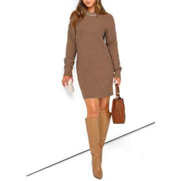PRETTYGARDEN Cozy Oversized Sweater Dress for Winter Style