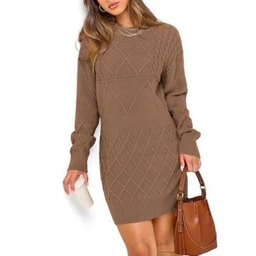 PRETTYGARDEN Cozy Oversized Sweater Dress for Winter Style