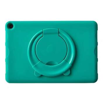 ONN Surf 10.1" Kids Tablet, (2022) 2.0 GHz Quad-Core, 32GB Storage, 2GB RAM, (1280 x 800) Touchscreen, Android 12, Charcoal - with Jade Ming (Green) Rubberized Case (Renewed)