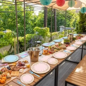 Gender Reveal Party Supplies for 50 Guests - Plates, Napkins & More