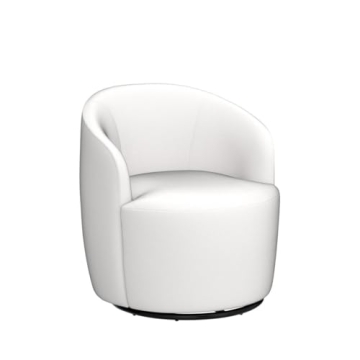Stylish CALABASH Swivel Barrel Chair in Velvet Fabric