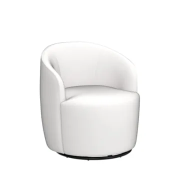 Stylish CALABASH Swivel Barrel Chair in Velvet Fabric