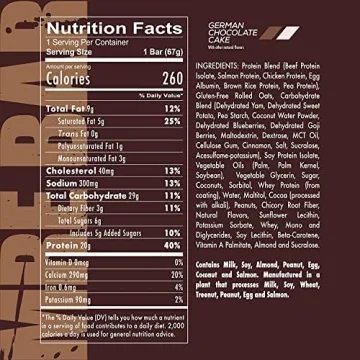 REDCON1 MRE Protein Bar German Chocolate Cake Nutrient Rich