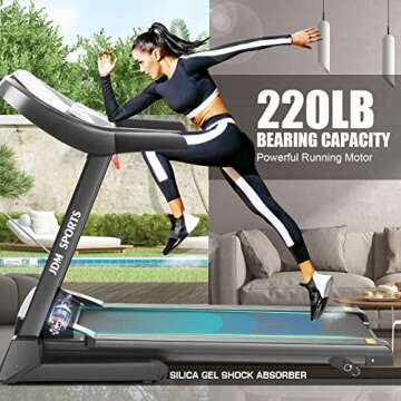 ANCHEER Treadmills for Home, Treadmill with APP and Manual Incline 0-5%, Walking Running Jogging Machine for Home/Gym Cardio Use Max Capacity 220 lbs