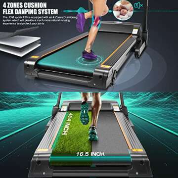 ANCHEER Treadmills for Home, Treadmill with APP and Manual Incline 0-5%, Walking Running Jogging Machine for Home/Gym Cardio Use Max Capacity 220 lbs