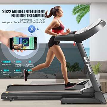 ANCHEER Treadmills for Home, Treadmill with APP and Manual Incline 0-5%, Walking Running Jogging Machine for Home/Gym Cardio Use Max Capacity 220 lbs