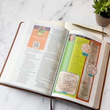 CSB Explorer Bible for Kids, Brown Mountains LeatherTouch, Red Letter, Full-Color Design, Photos, Illustrations, Charts, Videos, Activities, Easy-to-Read Bible Serif Type