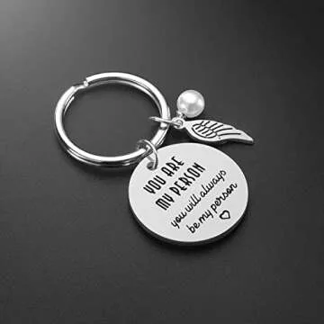 Valentine's Day Gifts for Her - Girlfriend Wife Gifts from Boyfriend Husband Romantic Birthday Gifts for Women Girlfriend Wife You Are My Person You Will Always Be My Person Keychain