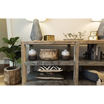 Bloomingville Black White Ceramic Vase Brown Glaze Accent