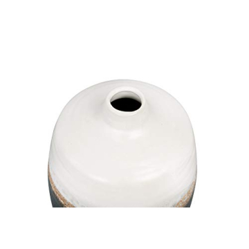 Bloomingville Black White Ceramic Vase Brown Glaze Accent