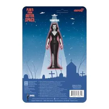 Super7 Vampira Plan 9 from Outer Space Grayscale - 3.75" Vampira Action Figure Classic Horror Movie Collectibles and Retro Toys