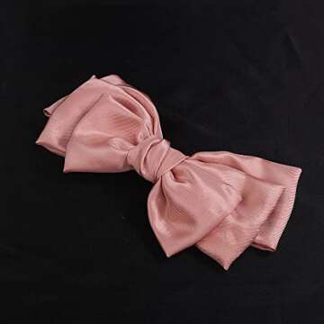 Wiwpar Bow Hair Clips for Women Girls 8 Inch Satin Bows