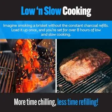 SnS Grills Slow ‘N Sear Deluxe Insert for Charcoal Cooking