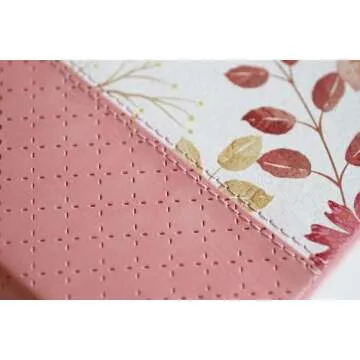 Biblia Reina Valera 1960 Letra Grande Piel Rosa con Flores