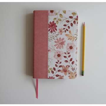 Biblia Reina Valera 1960 Letra Grande Piel Rosa con Flores