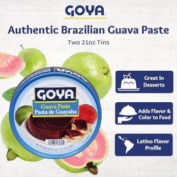 Guava Puree Paste by Goya, Guava Jelly for Breakfast Pastries, Guava Concentrate Jam Made With Guava...