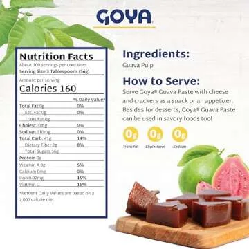 Guava Puree Paste by Goya, Guava Jelly for Breakfast Pastries, Guava Concentrate Jam Made With Guava Pulp, Pasta de Guava, Latin Cooking and Baking Kitchen Staple, 21 oz Cans, Pack of 2