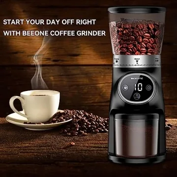 BEEONE Electric Coffee Grinder with 31 Settings for Home