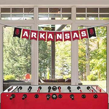 College Flags & Banners Co. Arkansas Razorbacks Banner String Pennant Flags
