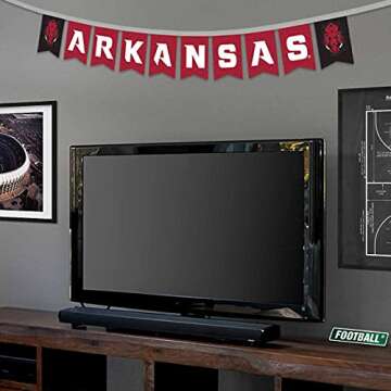 College Flags & Banners Co. Arkansas Razorbacks Banner String Pennant Flags