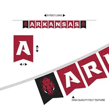 College Flags & Banners Co. Arkansas Razorbacks Banner String Pennant Flags