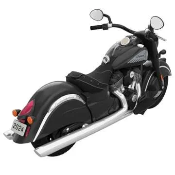 Hallmark Keepsake Christmas Ornament 2024, Indian Motorcycle Chief Dark Horse 2024, Metal, Gifts for...
