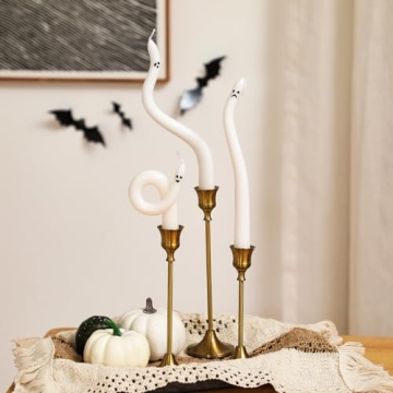 Halloween Ghost Candles 5 Pack Spooky Twisted Taper Decor