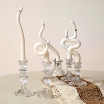 Halloween Ghost Candles 5 Pack Spooky Twisted Taper Decor