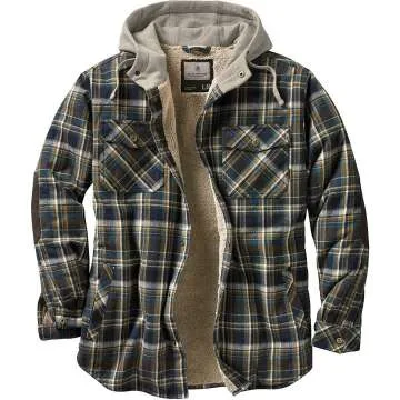 Men's Hooded Flannel Jacket by Legendary Whitetails