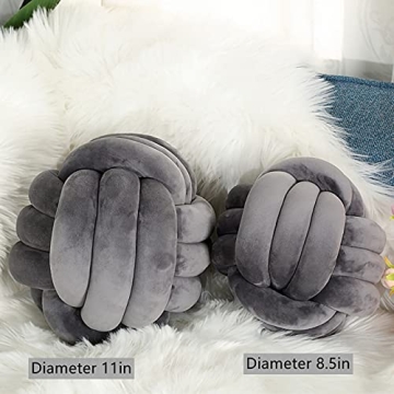Knot Pillow Ball Round Cushion for Kids' Rooms - 8.5in Charming Toys