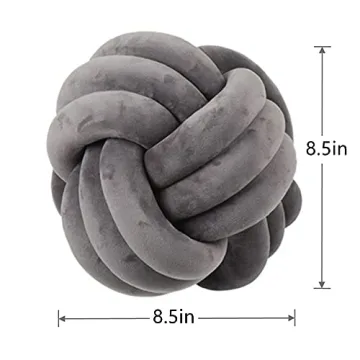 Knot Pillow Ball Round Cushion for Kids' Rooms - 8.5in Charming Toys
