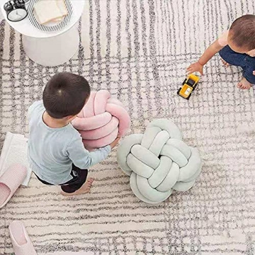 Knot Pillow Ball Round Cushion for Kids' Rooms - 8.5in Charming Toys