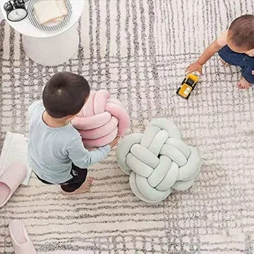 Knot Pillow Ball Round Cushion for Kids' Rooms - 8.5in Charming Toys