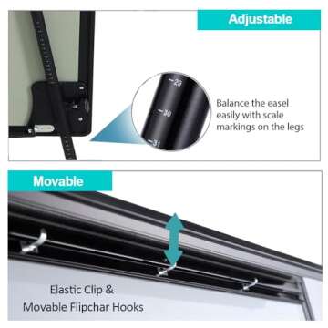 DexBoard Versatile Adjustable Dry Erase Easel for All Ages