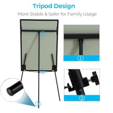 DexBoard Versatile Adjustable Dry Erase Easel for All Ages