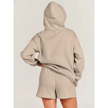 Comfortable ANRABESS 2 Piece Hoodie Short Lounge Set