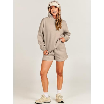Comfortable ANRABESS 2 Piece Hoodie Short Lounge Set