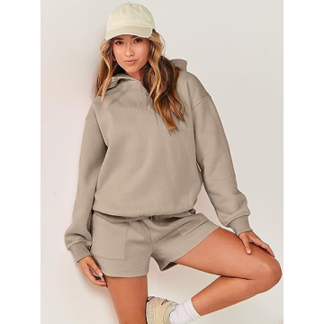Comfortable ANRABESS 2 Piece Hoodie Short Lounge Set