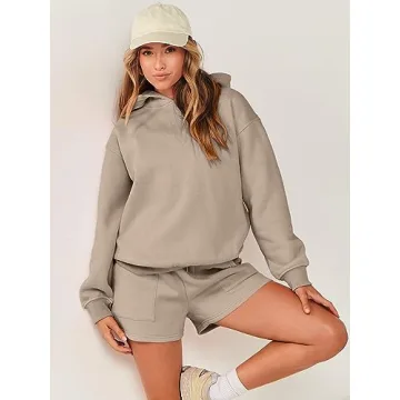 Comfortable ANRABESS 2 Piece Hoodie Short Lounge Set