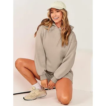 Comfortable ANRABESS 2 Piece Hoodie Short Lounge Set