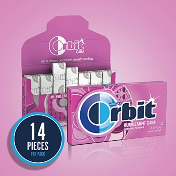 ORBIT Sugar Free Bubblemint Chewing Gum - 12 Packs