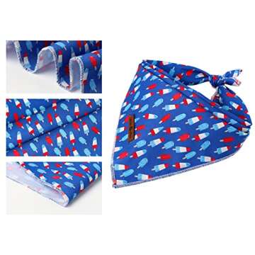 LIONET PAWS Patriotic Dog Bandana for Summer Celebrations