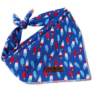 LIONET PAWS Patriotic Dog Bandana for Summer Celebrations