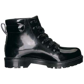 Circus NY by Sam Edelman Women's Kascade Rain Boot Black Shiny PVC 7 M US