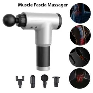 Mini Massage Gun,Deep Muscle Massage is Used to Relieve Muscle Soreness and Eliminate Fatigue. Portable Electric Handheld Massager Easy to Carry, with 6 Skin Friendly Washable Pads and 4 Speeds