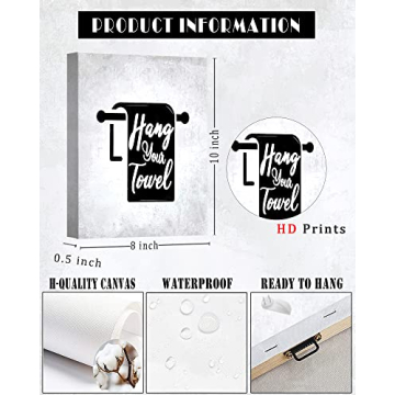 Funny Bathroom Wall Decor Canvas Art Set for Home