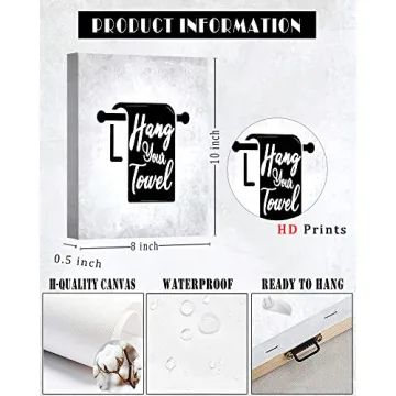 Funny Bathroom Wall Decor Canvas Art Set for Home