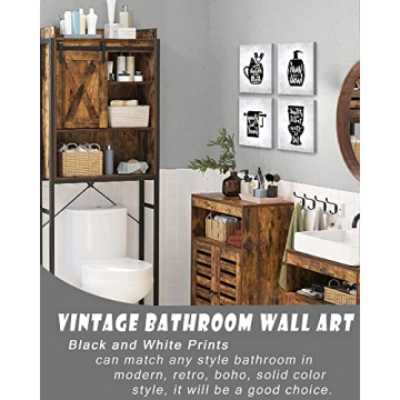 Funny Bathroom Wall Decor Canvas Art Set for Home