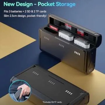 TELESIN 2 Pack NP-BX1 Battery and 3-Channel Battery Charger for Sony NP-BX1/M8, ZV-1, ZV-1 II, Cyber-Shot DSC-HX80, HX90V, HX95, HX99, RX1, RX1R II, RX100 (II/III/IV/V/VA/VI/VII), FDR-X3000, HDR-AS50