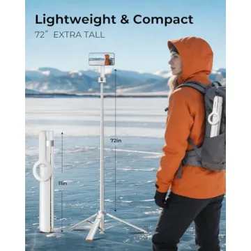 Magnetic Selfie Stick Tripod with Wireless Remote for iPhone